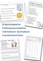 Vorschau - Stationenlernen - BUNDLE - Abschreiben - Abschreibtexte Klasse 2,3,4,5 - Abschreibtexte Grundschrift - Abschreibkartei (9 Stück) für Klasse 2,3,4,5 - Seite 2