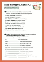 Vorschau - Arbeitsblätter - Present Perfect oder Past Simple – Arbeitsblätter Englisch Grammatik - Seite 1