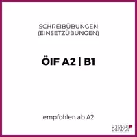 Vorschau - Prüfungsvorbereitung - Schreibübungen | Einsetzübungen | ÖIF | A2 | B1 - Deckblatt