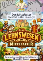 Vorschau - Arbeitsblätter - Lehnswesen im Mittelalter | Geschichte Klasse 5/6 - Deckblatt