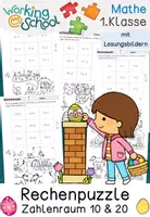 Vorschau - Stationenlernen - Ostern | Rechenpuzzle | Zahlenraum 20 - Deckblatt