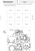 Vorschau - Stationenlernen - Ostern | Rechenpuzzle | Zahlenraum 20 - Seite 1