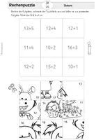 Vorschau - Stationenlernen - Ostern | Rechenpuzzle | Zahlenraum 20 - Seite 3