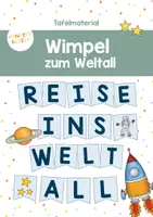 Vorschau - Poster - Wimpelkette Weltall - Deckblatt