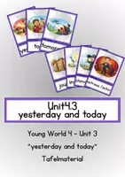 Vorschau - Präsentationen/Tafelbilder - Tafelmaterial Young World 4 Unit 3 "yesterday and today" - Klett - Deckblatt