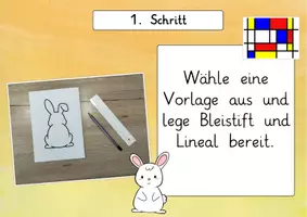 Vorschau - Mal- und Bastelvorlagen - Ostern / Piet Mondrian: Osteranhänger (Schritt-für-Schritt) - Kunst - Kl. 3/4 - Seite 2