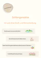Vorschau - Arbeitsblätter - Schlangensätze mit und ohne Groß- und Kleinschreibung - Deckblatt