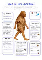 anteprima - Mappe concettuali - 📘UOMO DI NEANDERTHAL - Mappa concettuale - Pagina di copertina