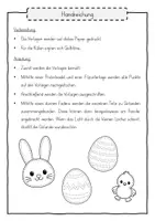 Vorschau - Mal- und Bastelvorlagen - Ostergirlande prickeln – Bastelvorlage für Kindergarten, Vorschule & Grundschule - Seite 1