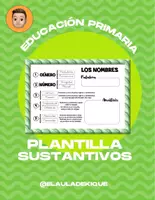 Vista previa - Hojas de trabajo - Plantilla para analizar sustantivos - Portada