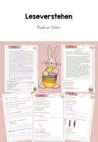 Vorschau - Arbeitsblätter - Leseverstehen - Rund um Ostern - Deckblatt