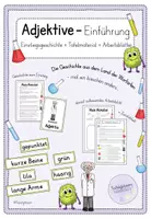 Vorschau - Arbeitsblätter - Adjektive - Einführung - Tafelmaterial + Arbeitsblätter (Professor Adjektiv) - Deckblatt