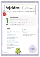 Vorschau - Arbeitsblätter - Adjektive - Einführung - Tafelmaterial + Arbeitsblätter (Professor Adjektiv) - Seite 1
