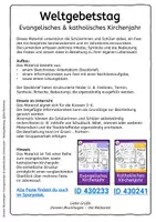 Vorschau - Arbeitsblätter - Weltgebetstag – Steckbrief, Infotext & Arbeitsblatt (Klasse 3–6) - Seite 1