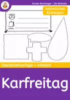 Vorschau - Arbeitsblätter - Karfreitag – Katholisches Kirchenjahr - Steckbrief & Infotext - Deckblatt