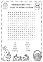 Vorschau - Arbeitsblätter - "Stups der kleine Osterhase" Wortsuchrätsel – Osterlied Musik - Seite 3