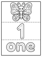 Vorschau - Arbeitsblätter - Insect Number Tracing Worksheets 1-10 | Spring Math Activities - Seite 1