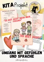 Vorschau - Unterrichtsreihen - Kita Projekt - Freundschaft - Umgang mit Gefühlen und Sprache - Deckblatt