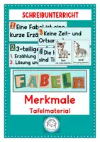 Vorschau - Präsentationen/Tafelbilder - Fabeln. Tafelmaterial. Merkmale - Deckblatt