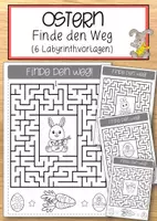 Vorschau - Anderer Materialtyp - Ostern Finde den Weg (6 Labyrinthvorlagen) - Deckblatt