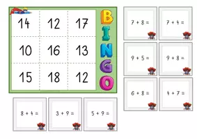 Vorschau - Anderer Materialtyp - Zahlenraum 20 Bingo – Spiel (Zehnerüberschreitung) - Seite 2