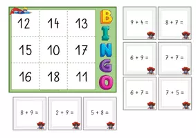 Vorschau - Anderer Materialtyp - Zahlenraum 20 Bingo – Spiel (Zehnerüberschreitung) - Seite 3