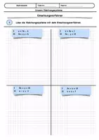Vorschau - Arbeitsblätter - Einsetzungsverfahren Arbeitsblatt Üben mit Lösungen (Lineare Gleichungssysteme) - Deckblatt