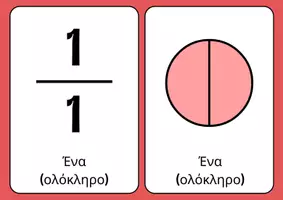 Προεπισκόπηση - Flashcards - Κάρτες Οπτικοποιησης Ποσοτήτων Κλασμάτων - Σελίδα 1