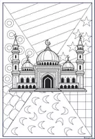 Vorschau - Arbeitsblätter - Ramadan Pop Art Ausmalbilder - Seite 2