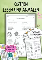 Vorschau - Arbeitsblätter - DaZ/DaF/Deutsch - Ostern - Lesen und anmalen (Arbeitsblatt) - Deckblatt