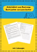 Vorschau - Arbeitsblätter - Lektüre Löcher - Arbeitsblatt 3 Bootcamp - Deckblatt