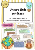 Vorschau - Arbeitsblätter - Arbeitsheft Umweltschutz und Nachhaltigkeit - Deckblatt