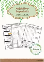 Vorschau - Arbeitsblätter - Adjektive: Superlativ /DaZ & DaF/ A1-A2 - Deckblatt