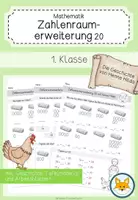 Vorschau - Stundenentwürfe - Einführung Zahlenraum 20 - Zahlenraumerweiterung mit Geschichte, Tafelmaterial und Arbeitsblättern - Deckblatt