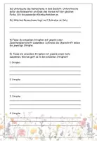 Vorschau - Arbeitsblätter - Arbeitsblatt „Frühlings Begrüßung“ – Ein Frühlingsgedicht untersuchen (Klasse 5–6; DaZ-geeignet, inkl. Lösung) - Seite 1