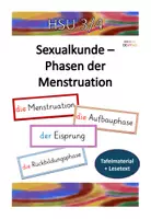 Vorschau - Poster - Sexualkunde: Menstruation - Tafelmaterial zu den Phasen - Deckblatt