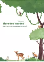 Vorschau - Arbeitsblätter - Tiere im Wald - differenziert - Deckblatt