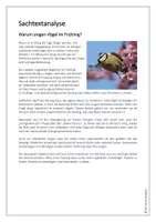 Vorschau - Arbeitsblätter - Thema Sachtext: Warum singen Vögel im Frühling? (Deutsch 5-6) - Seite 1