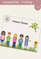 Vorschau - Poster - Klassenschild - Frühling - Deckblatt