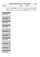 Vorschau - Arbeitsblätter - Arbeitsblätter Nr. 4 bis 7 - Dativ- und Akkusativobjekt - Seite 1