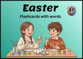 Vorschau - Bildkarten - Easter - Flashcards with words - Deckblatt