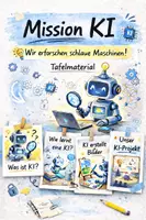 Vorschau - Poster - Künstliche Intelligenz (KI): Wir werden KI-Forscher – Schlaue Maschinen entdecken (Tafelmaterial) - Deckblatt