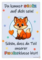 Vorschau - Poster - Klassentier Fuchs – Wertschätzendes Klassenposter - Seite 1