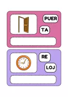 Vista previa - Juegos / Gamificación - TARJETAS ORGANIZANDO SÍLABAS - página 3