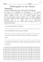 Vorschau - Arbeitsblätter - Sachaufgaben: Frühling & Ostern (3-fach differenziert) - Seite 1