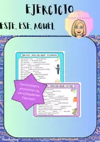 Vorschau - Arbeitsblätter - Ejercicio - este, ese, aquel - Deckblatt