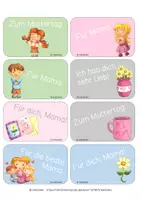 Vorschau - Bildkarten - Geschenkkärtchen zum Muttertag | Freebie! - Seite 1