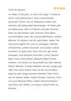 Vorschau - Arbeitsblätter - 4 Lesetexte: Tiere in der Natur (je 4-fach differenziert) - Seite 1