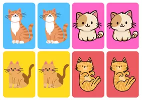 Voorbeeld - Matching cards thema 'Katten' - Pagina 3