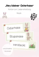 Vorschau - Präsentationen/Tafelbilder - "Hey, kleiner Osterhase" Tafelkarten zur Liederarbeitung - Deckblatt